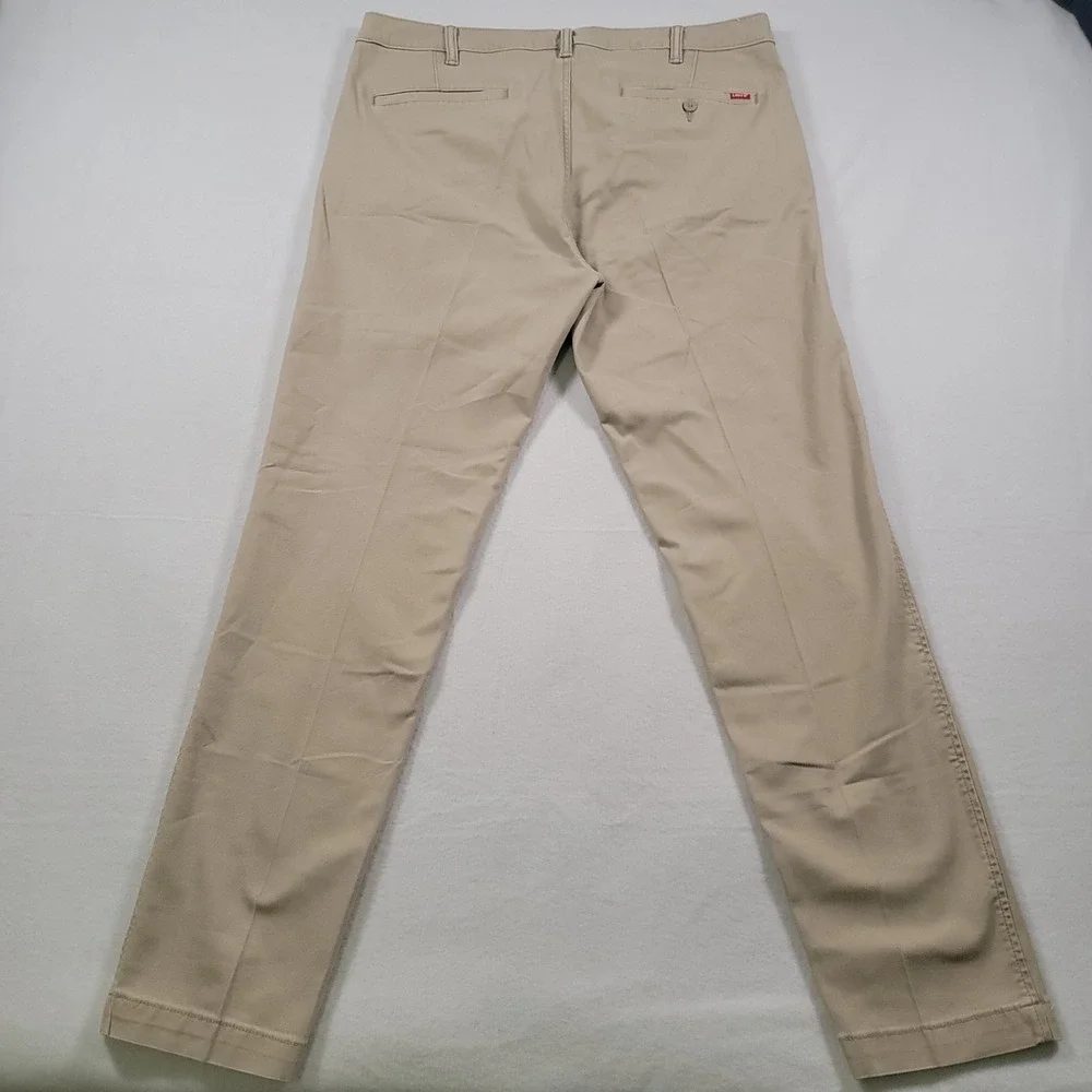 Levi's XX Chino Standard Taper Pants Mens 38x34 Khaki Solid Tapered Cotton Blend